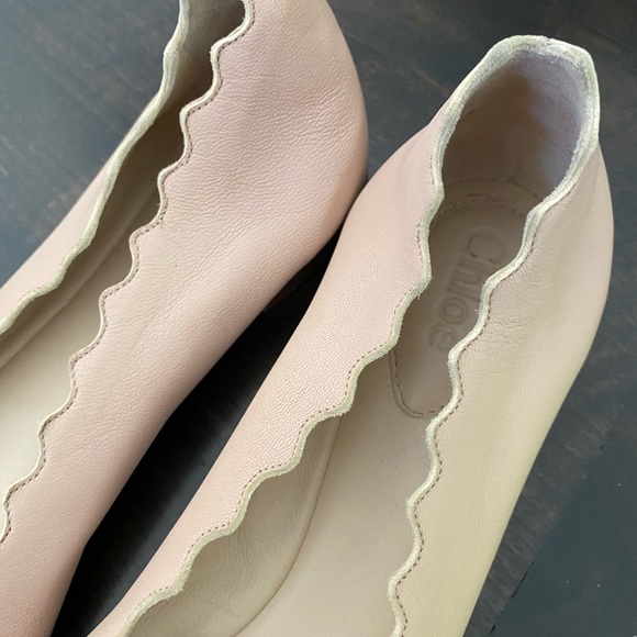 Chloe Lauren Scalloped Ballerina Flats - Picture 2 of 5